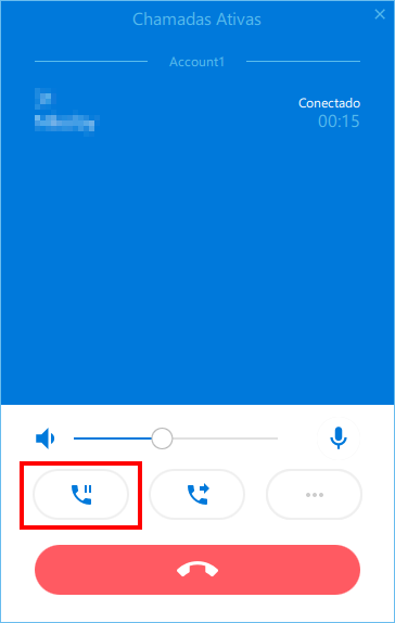 Placing active call on hold in softphone